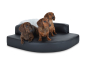Preview: Hundebett Esquina Kunstleder 80x80 schwarz