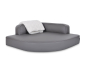 Preview: Hundebett Esquina Kunstleder 80x80 silber-1