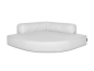 Preview: Hundebett Esquina Kunstleder 80x80 weiss