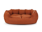 Preview: Fancy Hundebett mono rostbraun