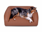Preview: Flo Select+ Hundebett Kunstleder gesteppt 130x110 cm Kupfer