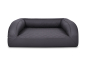 Preview: Flo Select+ Hundebett Kunstleder gesteppt 70x50 cm grau