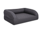 Preview: Flo Select+ Hundebett Kunstleder gesteppt 90x70 cm grau
