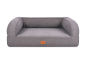 Preview: Flo Hundebett Luxuryline grau 110x90 cm-1