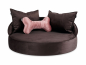 Preview: Hundebett Island Velvetline BRAUN Ø 70cm-2