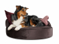 Preview: Hundebett Island Velvetline BRAUN Ø 70cm-1