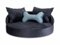 Preview: Hundebett Island Velvetline NAVYSCHWARZ Ø 85cm-1