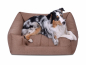 Preview: hundebett-stockholm-monoline-hellbraun 90 x70 cm