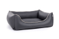 Preview: World Hundebett Kunstleder grau 110x90 cm