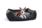 Preview: World Hundebett Kunstleder schwarz 130x110 cm