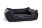 Preview: World Hundebett Kunstleder schwarz 90x70 cm