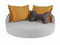 Preview: Hundebett Island Struqturo GRAU Ø 70cm-1