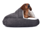 Preview: Hundebett Shell Comfort 75x75 cm grau