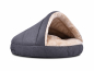 Preview: Hundebett Shell Fake Fur 120x120 cm santhrazitbeige