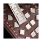 Preview: Karlie Vintage Halsband mit 4eck-Nieten 50mm - Braun