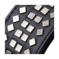 Preview: Karlie Vintage Halsband mit 4eck-Nieten 50mm - Schwarz