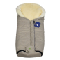 Preview: Lammfell Baby Fußsack mit Reißverschluss ESKIMO blau