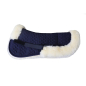 Preview: Sattelkissen aus Lammfell Stofffarbe marineblau
