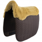 Preview: Lammfell Schabracke Fellrand vorne&hinten Fell in Sattellage Mocca-Camel-1