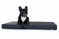 Preview: Nuvola Hundematte aus Kunstleder gesteppt 140x100 cm schwarz