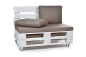 Preview: Paletten Rückenkissen-Softline 60x44x20 creme
