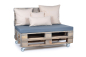 Preview: Palettenkissen Nylongewebe 120x80x8 grau
