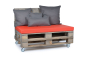 Preview: Palettenkissen Nylongewebe 120x80x8 rot