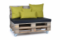 Preview: Palettenkissen Nylongewebe 120x80x8 schwarz