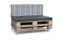 Preview: Palettenrückenkissen Sunline Stripes 120x42x8 anthrazit