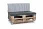 Preview: Palettenrückenkissen Sunline Stripes 120x42x8 silber-1
