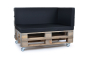 Preview: Palettenseitenkissen Nylongewebe 72x42x8 schwarz