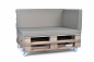 Preview: Palettenseitenkissen Nylongewebe 72x42x8 taupe