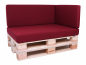 Preview: Palettenkissen Sunline Uni 120x42x8 Premium (Outdoor) bordeaux-2