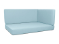 Preview: Palettenkissen Sunline Uni 120x42x8 Premium (Outdoor) eisblau5