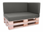 Preview: Palettenkissen Sunline Uni 72x42x8 Premium (Outdoor) grau