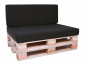 Preview: Palettenkissen Sunline Uni 72x42x8 Premium (Outdoor) schwarz-1