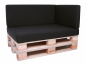 Preview: Palettenkissen Sunline Uni 72x42x8 Premium (Outdoor) schwarz