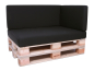 Preview: Palettenkissen Sunline Uni 80x60x12 Premium (Outdoor) schwarz-2