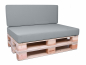 Preview: Palettenkissen Sunline Uni 80x60x12 Premium (Outdoor) silber-1