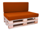 Preview: Palettenkissen Sunline Uni 120x42x8 Premium (Outdoor) terracotta