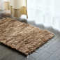 Preview: Handgewebte Schaffell Hundedecke  / Teppich  100x60cm braun