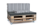 Preview: Palettenseitenrückenkissen Sunline Stripes 72x42x8 anthrazit-2