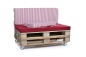Preview: Palettenseitenrückenkissen Sunline Stripes 72x42x8 bordeaux-1