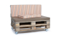 Preview: Palettenseitenrückenkissen Sunline Stripes 72x42x8 orange-1