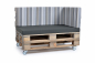 Preview: Palettenseitenrückenkissen Sunline Stripes 72x42x8 taupe