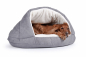 Preview: Hundebett Shell Comfort 120x120 cm silber