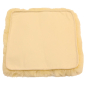 Preview: Sitzauflage aus Lammfell hochwollig quadratisch 40x40cm champagner