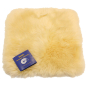 Preview: Sitzauflage aus Lammfell hochwollig quadratisch 40x40cm champagner