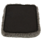 Preview: Sitzauflage Diana aus Lammfell hochwollig Silbergrau 30x30cm-1