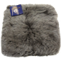 Preview: Sitzauflage Diana aus Lammfell hochwollig Silbergrau 30x30cm